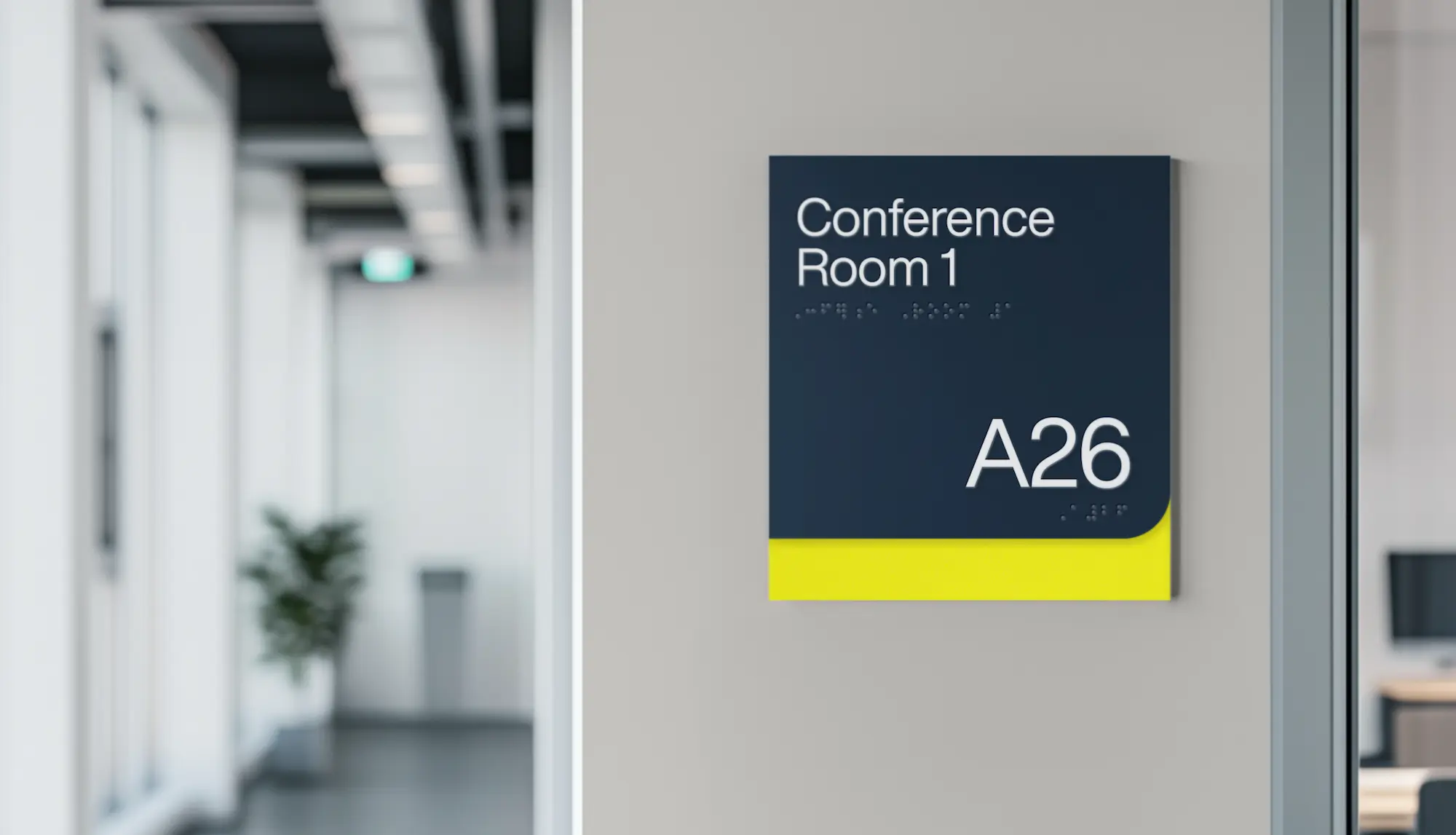 Example of office conference room signage design